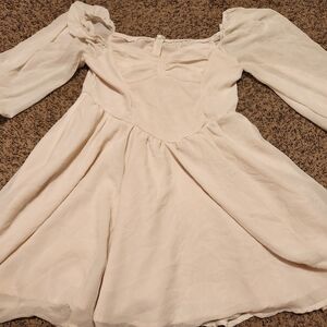 Elegant Cream Off-Shoulder Dress